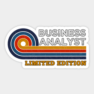 Funny Retro Vintage Sunset Business Analyst Design  Gift Ideas Humor Sticker